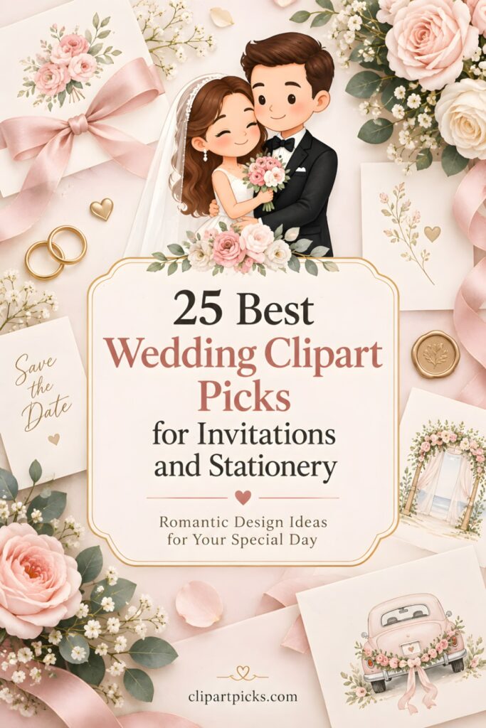 25 Best Wedding Clipart Picks for Invitations and Stationery